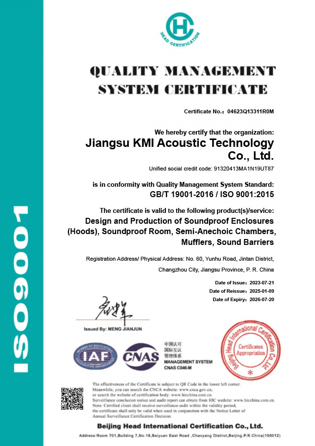 Quality Management System Certification (IS09001)