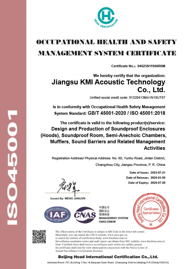 Occupational Health and Safety Management System Certification (ISO45001)